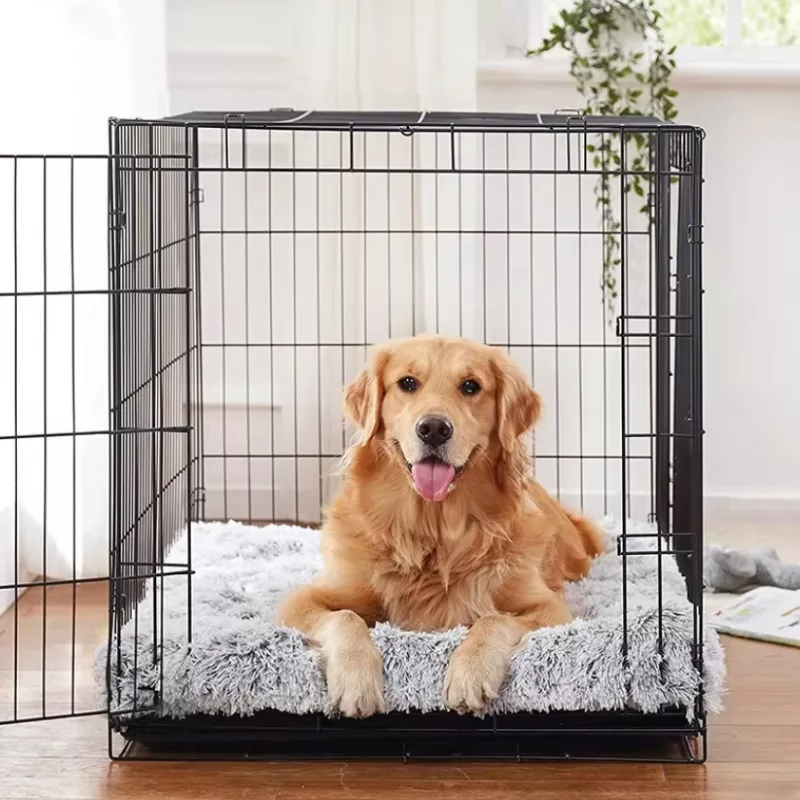 Hundebett, waschbares Hundebett, Hundematratze, Plüsch-Hundebett, wärmendes Hundebett, rechteckiges Hundebett, Hundekissen