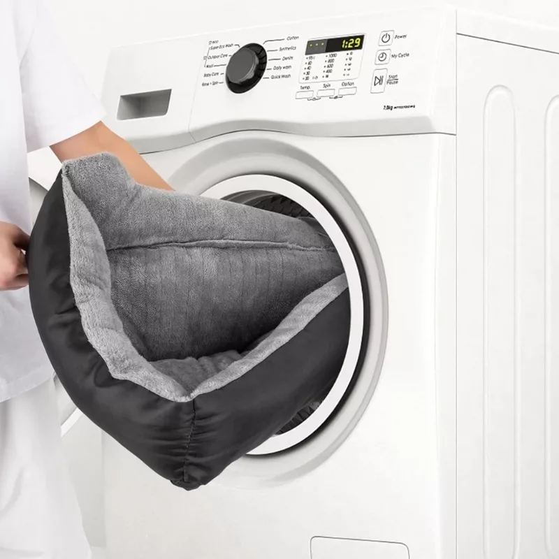 Hundebett, waschbares Hundebett, Hundematratze, Plüsch-Hundebett, wärmendes Hundebett, rechteckiges Hundebett