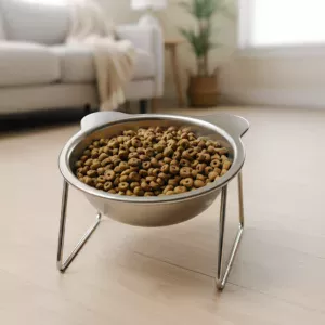 elevated cat bowl, raised cat bowl, cat bowl stand, raised cat feeder