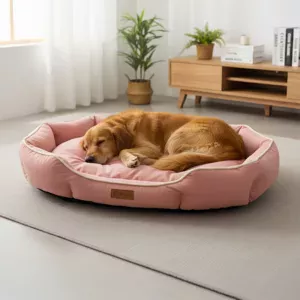 elevated dog bed, round dog bed, large dog bed with high sides