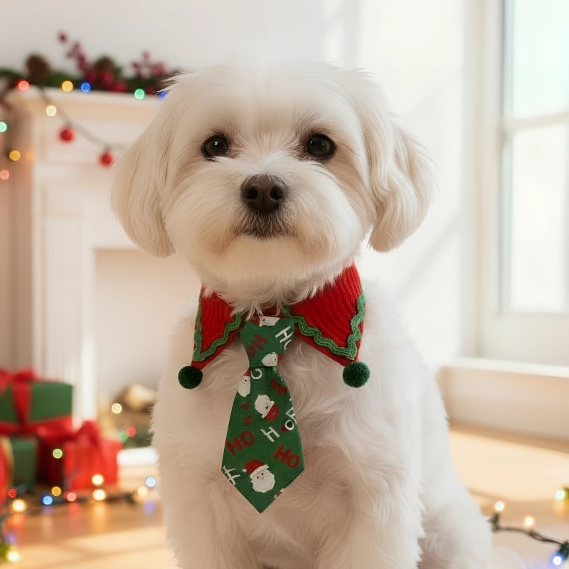 dog collar tie, dog christmas collar, dog christmas tie, dog neck tie, festive dog collars