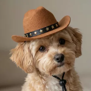 dog cowboy hat